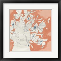 Framed 'Terracotta Flowers I' border=