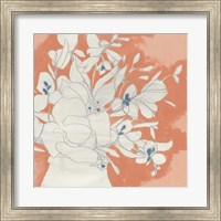 Framed Terracotta Flowers I
