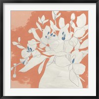 Framed Terracotta Flowers II