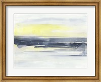 Framed Citron Sea Horizon I