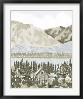 Framed Watercolor Mountain Retreat I