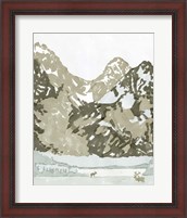 Framed Watercolor Mountain Retreat II