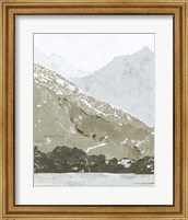 Framed Watercolor Mountain Retreat IV