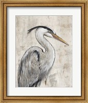 Framed Grey Heron I