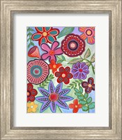 Framed Colorful Flores I