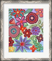 Framed Colorful Flores I