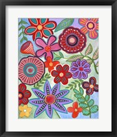 Framed Colorful Flores I