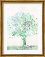 Framed Aquamarine Tree II