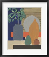 Vases on a Shelf III Framed Print