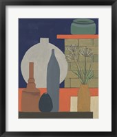 Vases on a Shelf IV Framed Print