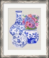 Framed Delft Blue Vases II