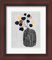 Framed Decorated Vase with Plant III