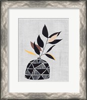 Framed Decorated Vase with Plant IV