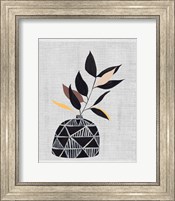 Framed Decorated Vase with Plant IV
