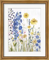 Framed Periwinkle Wildflowers I