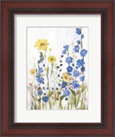 Framed Periwinkle Wildflowers II