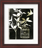 Framed 'Branch & Bird I' border=