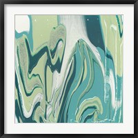 Framed Flowing Teal III