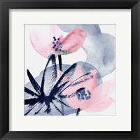 Framed 'Pink Water Lilies I' border=