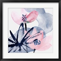 Framed Pink Water Lilies I