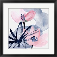 Framed Pink Water Lilies I