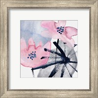 Framed 'Pink Water Lilies III' border=
