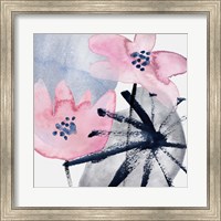 Framed Pink Water Lilies III