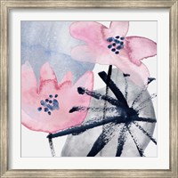Framed Pink Water Lilies III