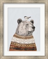 Framed Fair Isle Bear I