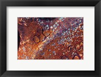 Framed Layers Of Worn Auto Paint Abstract 2