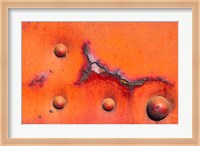 Framed Details Of Rust And Paint On Metal 8