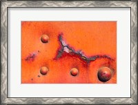 Framed Details Of Rust And Paint On Metal 8