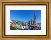 Framed Deck Of Card Houses With St Colman's Cathedral In Cobh, Ireland