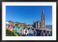 Framed Deck Of Card Houses With St Colman's Cathedral In Cobh, Ireland