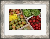 Framed Italy, Genoa Province, Rapallo Fresh Produce In Outdoor Market