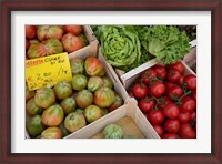 Framed Italy, Genoa Province, Rapallo Fresh Produce In Outdoor Market