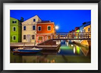 Framed Europe, Italy, Burano Sunset On Canal