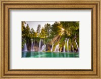 Framed Europe, Croatia, Plitvice Lakes National Park Waterfall Landscape