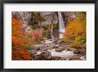 Framed Argentina, Patagonia Waterfall