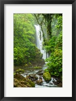 Framed Costa Rica, La Paz Waterfall Garden Rainforest Waterfall And Stream