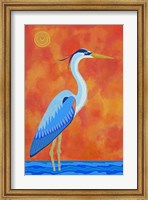 Framed Blue Heron