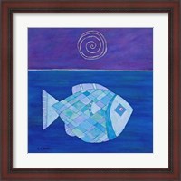 Framed Fish With Spiral Moon