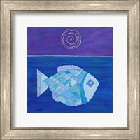 Framed Fish With Spiral Moon