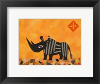 Framed Rhino with Summer Sky