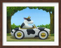 Framed Cow Car