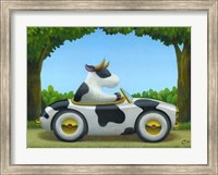 Framed Cow Car