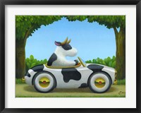 Framed Cow Car