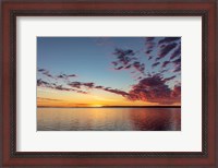 Framed Vivid Sunrise Clouds Over Fort Peck Reservoir, Charles M Russell National Wildlife Refuge, Montana