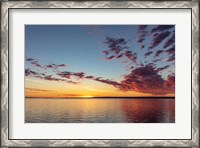 Framed Vivid Sunrise Clouds Over Fort Peck Reservoir, Charles M Russell National Wildlife Refuge, Montana