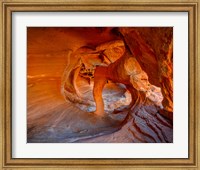 Framed Nevada, Overton, Valley Of Fire State Park Multi-Colored Rock Formation